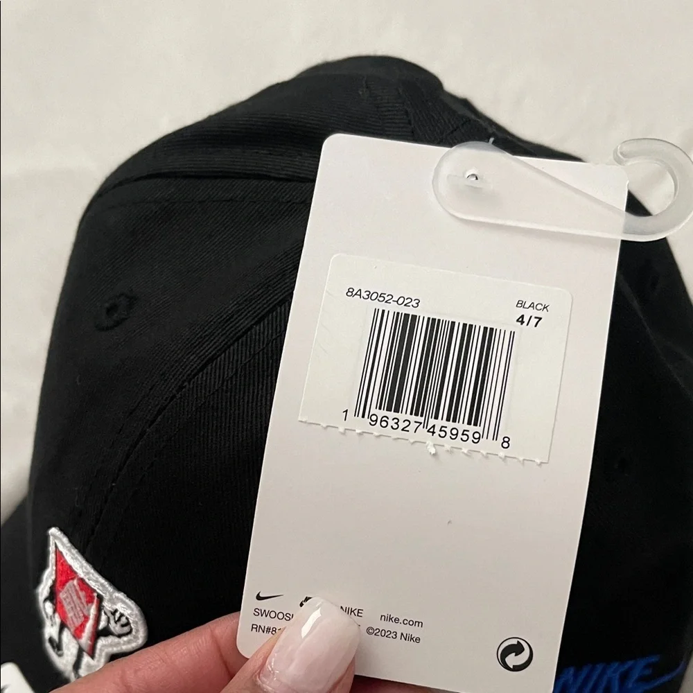 Nike Kids Black Hat with Blue Accents